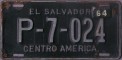 Nummernschilder / Kfz-Kennzeichen El Salvador 1962 1960er