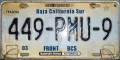 Nummernschilder / Kfz-Kennzeichen Mexiko 2003 2000er Baja California Sur Front