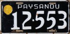 Nummernschilder / Kfz-Kennzeichen Uruguay 1950 1950er Paysandu