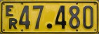 Nummernschilder / Kfz-Kennzeichen Neuseeland 1961 1960er ER = Exempt Tax Trailer