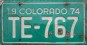 Nummernschilder / Kfz-Kennzeichen USA 1974 1970er Colorado CO