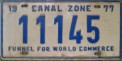 Nummernschilder / Kfz-Kennzeichen Panama 1977 1970er Canal Zone