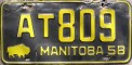 Nummernschilder / Kfz-Kennzeichen Kanada 1958 1950er Manitoba