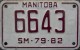Nummernschilder / Kfz-Kennzeichen Kanada 1979 1970er Manitoba