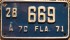 Nummernschilder / Kfz-Kennzeichen USA 1970 1970er florida