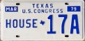 Nummernschilder / Kfz-Kennzeichen USA 1979 1970er Texas TX