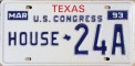 Nummernschilder / Kfz-Kennzeichen USA 1993 1990er Texas TX