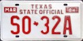 Nummernschilder / Kfz-Kennzeichen USA 1977 1970er Texas TX