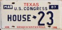 Nummernschilder / Kfz-Kennzeichen USA 1987 1980er Texas TX