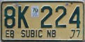 Nummernschilder / Kfz-Kennzeichen Philippinen 1977 1970er US