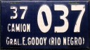 Nummernschilder / Kfz-Kennzeichen Argentinien 1937 1930er Rio Negro