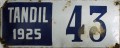 Nummernschilder / Kfz-Kennzeichen Argentinien 1925 1920er Buenos Aires