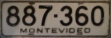 Nummernschilder / Kfz-Kennzeichen Uruguay 1992 1990er Montevideo