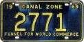 Nummernschilder / Kfz-Kennzeichen Panama 1969 1960er Canal Zone