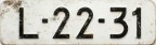 Nummernschilder / Kfz-Kennzeichen Niederlande 1958 1950er