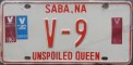 Nummernschilder / Kfz-Kennzeichen Niederländische Antillen 1979 1970er Saba