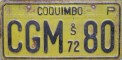 Nummernschilder / Kfz-Kennzeichen Chile 1972 1970er