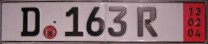 Nummernschilder / Kfz-Kennzeichen Deutschland 2000 2000er