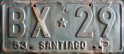 Nummernschilder / Kfz-Kennzeichen Chile 1953 1950er