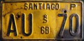 Nummernschilder / Kfz-Kennzeichen Chile 1968 1960er