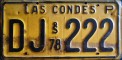 Nummernschilder / Kfz-Kennzeichen Chile 1978 1970er