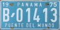 Nummernschilder / Kfz-Kennzeichen Panama 1975 1970er