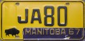 Nummernschilder / Kfz-Kennzeichen Kanada 1964 1960er Manitoba