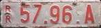 Nummernschilder / Kfz-Kennzeichen Ruanda, Republik 1995 1990er