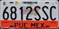 Nummernschilder / Kfz-Kennzeichen Mexiko 1998 1990er Puebla Taxi?