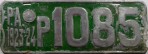 Nummernschilder / Kfz-Kennzeichen Chile 1923 1920er Punta Arenas