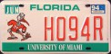 Nummernschilder / Kfz-Kennzeichen USA 1994 1990er Florida FL