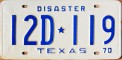 Nummernschilder / Kfz-Kennzeichen USA 1970 1970er Texas TX
