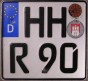 Nummernschilder / Kfz-Kennzeichen Deutschland 1994 1990er