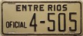 Nummernschilder / Kfz-Kennzeichen Argentinien 1960 1960er Entre Rios