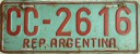 Nummernschilder / Kfz-Kennzeichen Argentinien 1969 1960er CC