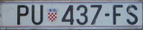 Nummernschilder / Kfz-Kennzeichen Kroatien 1992 1990er