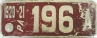 Nummernschilder / Kfz-Kennzeichen Chile 1920 1920er Punta Arenas