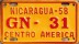 Nummernschilder / Kfz-Kennzeichen Nicaragua 1958 1950er