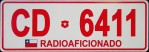 Nummernschilder / Kfz-Kennzeichen Chile 1985 1980er HAM Radio