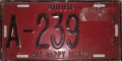 Nummernschilder / Kfz-Kennzeichen Aruba 1995 1990er Aruba