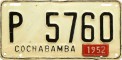 Nummernschilder / Kfz-Kennzeichen Bolivien 1949 1940er