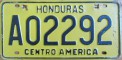 Nummernschilder / Kfz-Kennzeichen Honduras 1986 1980er