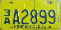 Nummernschilder / Kfz-Kennzeichen Honduras 1986 1980er