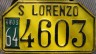 Nummernschilder / Kfz-Kennzeichen Paraguay 1964 1960er San Lorenzo