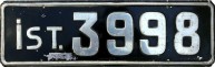 Nummernschilder / Kfz-Kennzeichen Türkei 1940 1940er