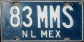 Nummernschilder / Kfz-Kennzeichen Mexiko 1986 1980er Nuevo Leon