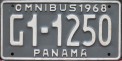 Nummernschilder / Kfz-Kennzeichen Panama 1968 1960er