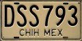Nummernschilder / Kfz-Kennzeichen Mexiko 1986 1980er Chihuahua