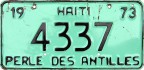 Nummernschilder / Kfz-Kennzeichen Haiti 1973 1970er