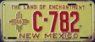 Nummernschilder / Kfz-Kennzeichen USA 1946 1940er New Mexico NM